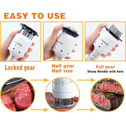 New stainless steel meat Tenderizer needle barbecue meat injector Marinade taste syringe kitchen tools