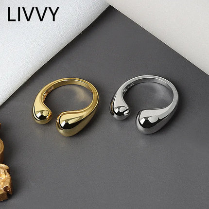 LIVVY Silver Color Jewelry  Double Ball Beads