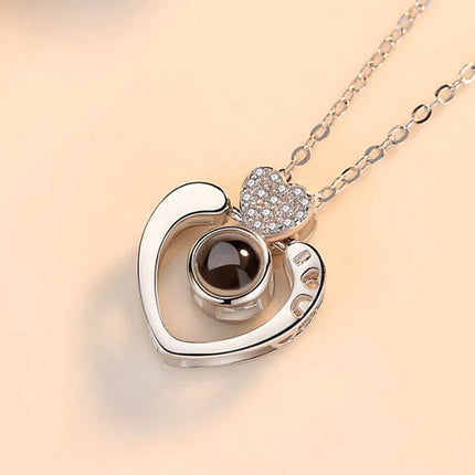 Love Projection Necklace With Exquisite Rose Gift