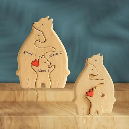 Bear Family Wooden Art Puzzle Gift