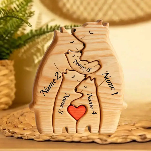 Bear Family Wooden Art Puzzle Gift