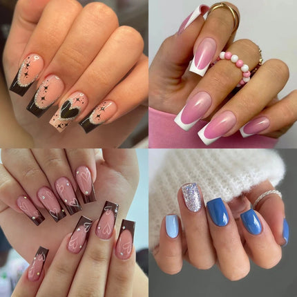 Long Acrylic Synthetic Nails Art