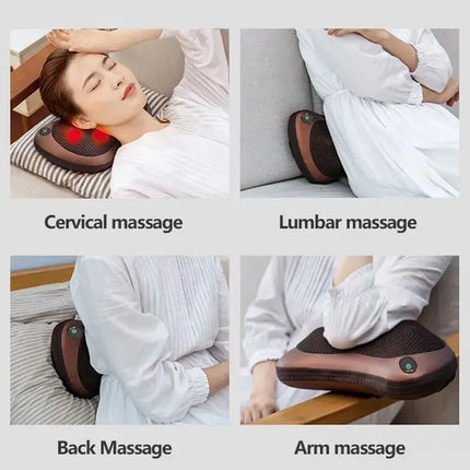 Shiatsu Back and Neck Massager - 3D Deep Tissue Kneading Massage Pillow with Heat for Back Pain, Muscle Aches, Chairs and Cars