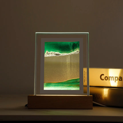 3D Glass Dynamic Hourglass