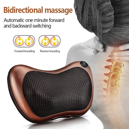 Shiatsu Back and Neck Massager - 3D Deep Tissue Kneading Massage Pillow with Heat for Back Pain, Muscle Aches, Chairs and Cars