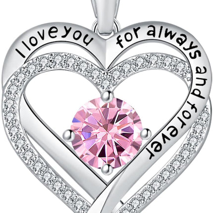 Jewelry for Women Wife Infinity Heart Birthstone