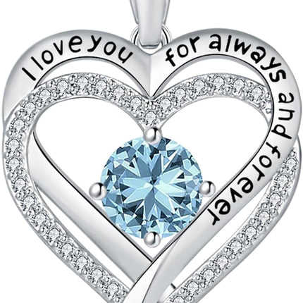 Jewelry for Women Wife Infinity Heart Birthstone