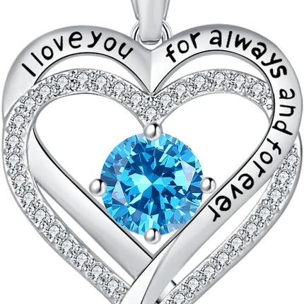 Jewelry for Women Wife Infinity Heart Birthstone