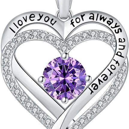 Jewelry for Women Wife Infinity Heart Birthstone