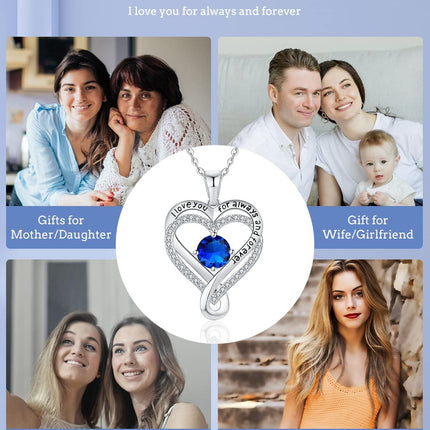 Jewelry for Women Wife Infinity Heart Birthstone