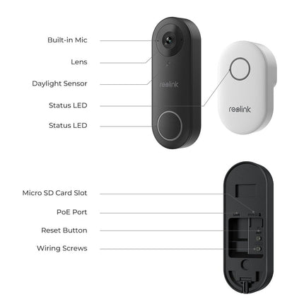 Doorbell Camera Wired, Smart Wifi Video Doorbell W/Chime, 5MP Ultra HD Night Vision, 180 Wide Angle Motion Human Detection, 5G/2.4Ghz Wifi, 2 Way Talk, Local Storage Works W/Google Assistant