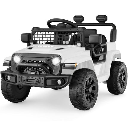 6V Kids Ride-On Truck Car W/ Parent Remote Control, 4-Wheel Suspension, LED Lights - Black