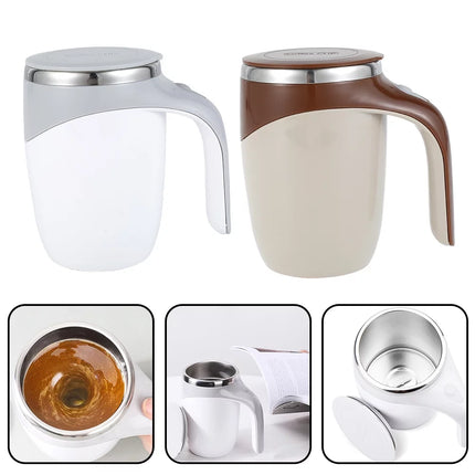 Self Stirring Coffee Mug Cup 400Ml Electric Stainless Steel Automatic Self Mixing Spinning Home Office Travel Mixer Cup